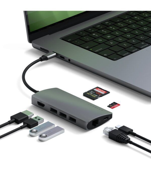 هاب رومیزی 8 در 1 ساتچی مدل MULTIPORT ADAPTOR HDMI
