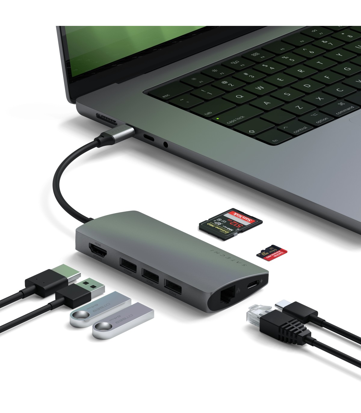 هاب رومیزی 8 در 1 ساتچی مدل MULTIPORT ADAPTOR HDMI