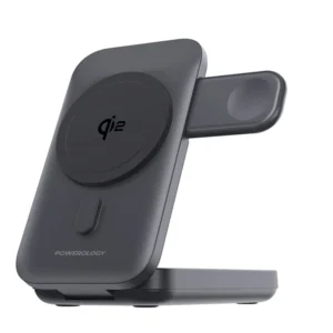 شارژر وایرلس و استند مگ سیف پاورولوژی مدل Qi2 Magsafe power bank