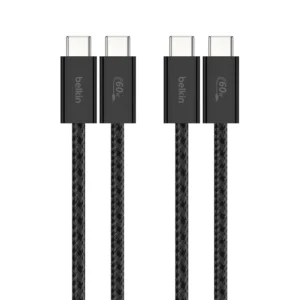 کابل 60 وات دو سر USB-C بلکین پک دو عددی مدل Boost charge
