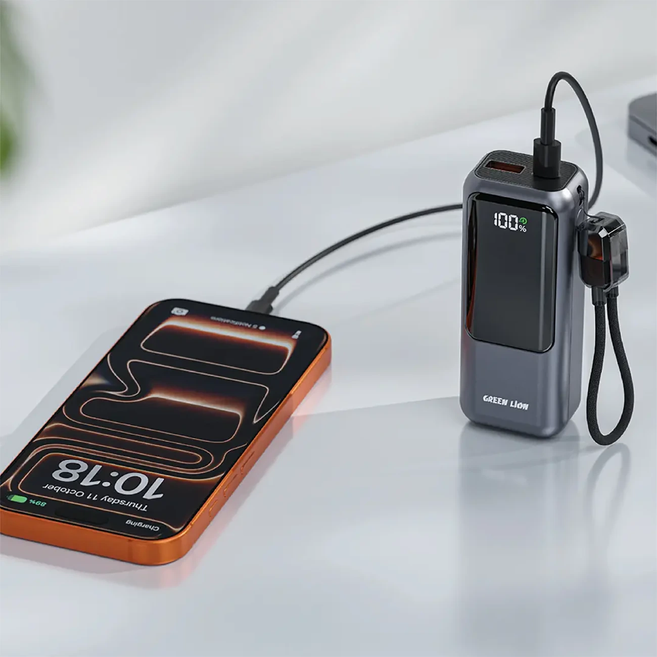 پاوربانک 22.5 وات گرین لاین مدل COMPACT 10 با ظرفیت 10000 میلی آمپر